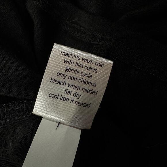 APT 9 Large Top Floral Embroidered 3/4 Bell Sleeves Stretch Wide Neckline Black - Picture 9 of 9